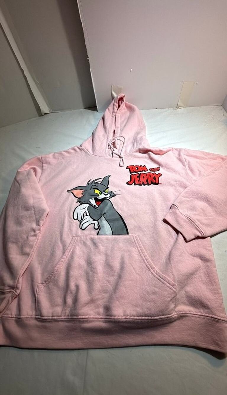 Tom and Jerry Pink Graphic Hoodie